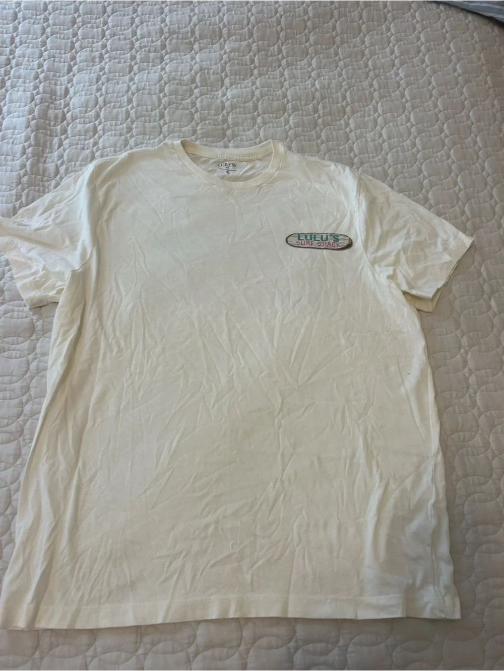 J. Crew Cream Graphic Crewneck T-Shirt
